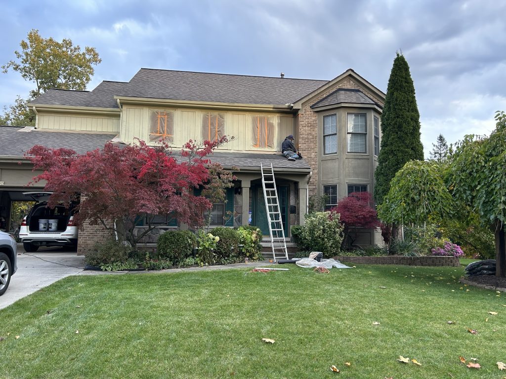 Exterior pating a Colonial start from top